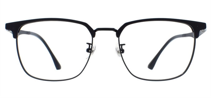 Picture of iLookGlasses MOMENTUM 6993 MATT BLACK - RECTANGLE,METAL,FULL-RIM,fashion,office,retro,everyday - prescription eyeglasses online Canada