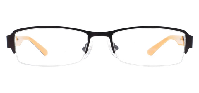 Picture of iLookGlasses MOMENTUM 7029 BROWN - RECTANGLE,METAL,SEMI-RIM,fashion,office,everyday - prescription eyeglasses online Canada