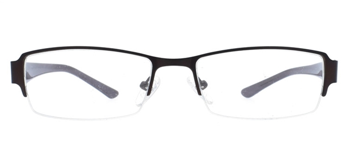 Picture of iLookGlasses MOMENTUM 7030 ESPRESSO - RECTANGLE,METAL,SEMI-RIM,fashion,office,everyday - prescription eyeglasses online Canada