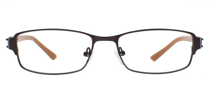 Picture of iLookGlasses OTTO SHAY ESPRESSO / CARAMEL - RECTANGLE,METAL,OVAL,FULL-RIM,fashion,office,everyday - prescription eyeglasses online Canada