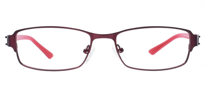 Picture of iLookGlasses OTTO SHAY RED - RECTANGLE,METAL,OVAL,FULL-RIM,fashion,office,everyday - prescription eyeglasses online Canada