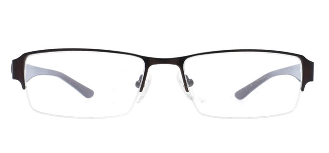 Picture of iLookGlasses MOMENTUM 7058 ESPRESSO - RECTANGLE,METAL,SEMI-RIM,fashion,office,everyday - prescription eyeglasses online Canada
