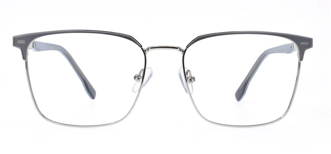 Picture of iLookGlasses MOMENTUM 7118 GREY - RECTANGLE,METAL,FULL-RIM,fashion,office,everyday - prescription eyeglasses online Canada
