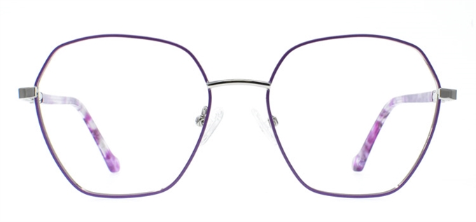 Picture of iLookGlasses OTTO INES PURPLE - METAL,OVAL,FULL-RIM,fashion,office,everyday - prescription eyeglasses online Canada