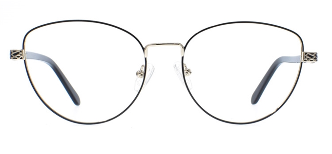 Picture of iLookGlasses OTTO PIPPA BLACK - METAL,OVAL,FULL-RIM,fashion,office,everyday - prescription eyeglasses online Canada