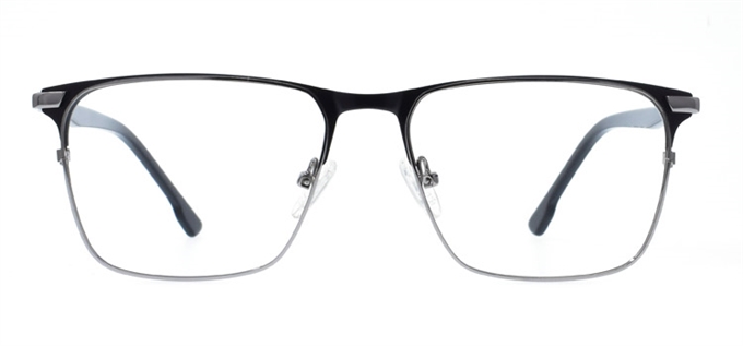 Picture of iLookGlasses MOMENTUM 7132 BLACK - RECTANGLE,METAL,FULL-RIM,fashion,office,everyday - prescription eyeglasses online Canada