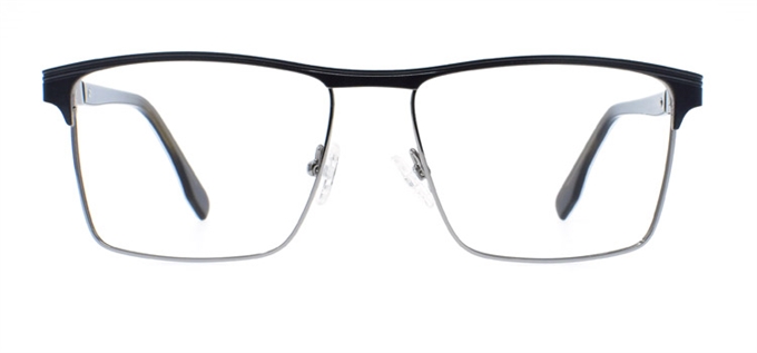 Picture of iLookGlasses MOMENTUM 7139 BLACK - RECTANGLE,METAL,FULL-RIM,fashion,office,everyday - prescription eyeglasses online Canada