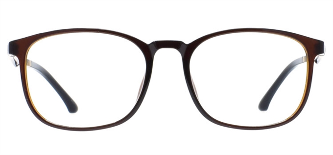 Picture of iLookGlasses DNA 9839 BROWN - PLASTIC,OVAL,FULL-RIM,fashion,light weight,office,sporty,everyday - prescription eyeglasses online Canada