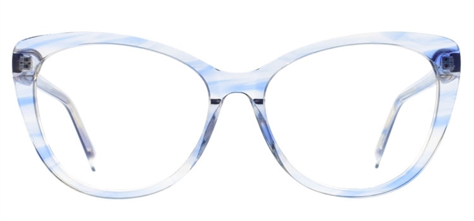 Picture of iLookGlasses DNA 5035 BLUE - PLASTIC,OVAL,FULL-RIM,fashion,office,everyday - prescription eyeglasses online Canada