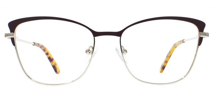 Picture of iLookGlasses OTTO MELIORA BROWN - RECTANGLE,METAL,OVAL,FULL-RIM,fashion,office,everyday,CAT-EYE - prescription eyeglasses online Canada