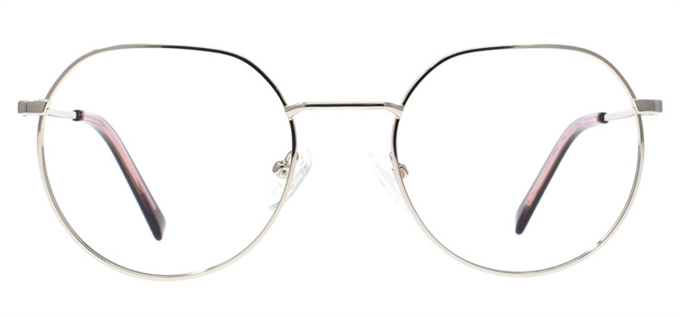 Picture of iLookGlasses OTTO KIT SILVER / ROSE - METAL,OVAL,ROUND,FULL-RIM,fashion,classic,light weight,office,retro,everyday - prescription eyeglasses online Canada