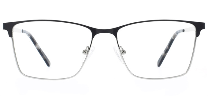 Picture of iLookGlasses MOMENTUM 7176 BLACK - RECTANGLE,METAL,FULL-RIM,fashion,office,everyday - prescription eyeglasses online Canada