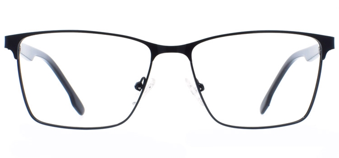 Picture of iLookGlasses MOMENTUM 7188 MATTE BLACK - RECTANGLE,METAL,FULL-RIM,fashion,office,everyday - prescription eyeglasses online Canada