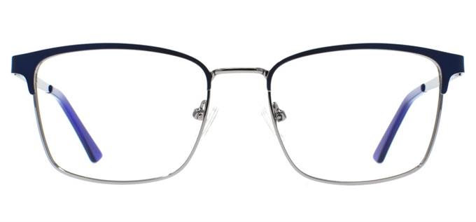 Picture of iLookGlasses MOMENTUM 7077 NAVY - RECTANGLE,METAL,OVAL,FULL-RIM,fashion,office,everyday - prescription eyeglasses online Canada