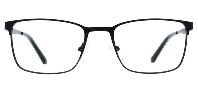 Picture of iLookGlasses MOMENTUM 7198 BLACK - RECTANGLE,METAL,OVAL,FULL-RIM,fashion,office,everyday - prescription eyeglasses online Canada