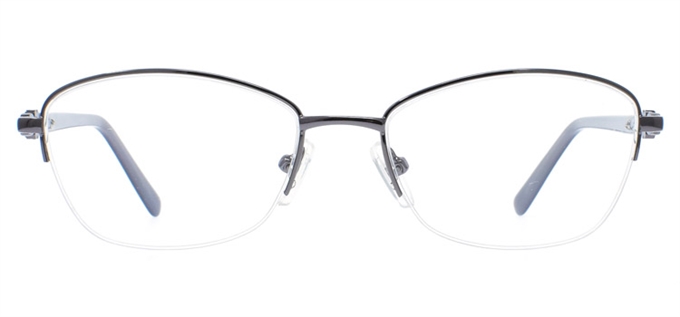Picture of iLookGlasses OTTO LIEVE BLACK - METAL,OVAL,SEMI-RIM,fashion,classic,office,everyday - prescription eyeglasses online Canada