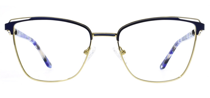 Picture of iLookGlasses OTTO AYANNA BLUE - RECTANGLE,METAL,FULL-RIM,fashion,office,everyday - prescription eyeglasses online Canada