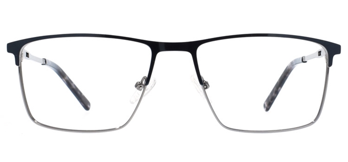 Picture of iLookGlasses MOMENTUM 7208 NAVY  - RECTANGLE,METAL,FULL-RIM,fashion,light weight,office,everyday - prescription eyeglasses online Canada