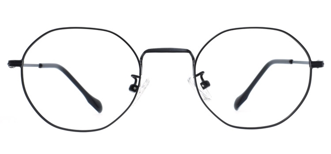 Picture of iLookGlasses OTTO RIDLEY BLACK - RECTANGLE,METAL,OVAL,FULL-RIM,fashion,light weight,office,retro,everyday - prescription eyeglasses online Canada