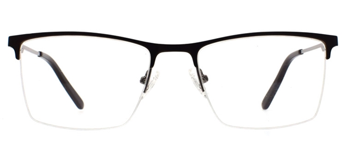 Picture of iLookGlasses MOMENTUM 7234 ESPRESSO - RECTANGLE,METAL,SEMI-RIM,fashion,office,everyday - prescription eyeglasses online Canada