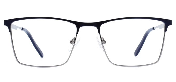 Picture of iLookGlasses MOMENTUM 7249 NAVY BLUE - RECTANGLE,METAL,FULL-RIM,fashion,office,everyday - prescription eyeglasses online Canada