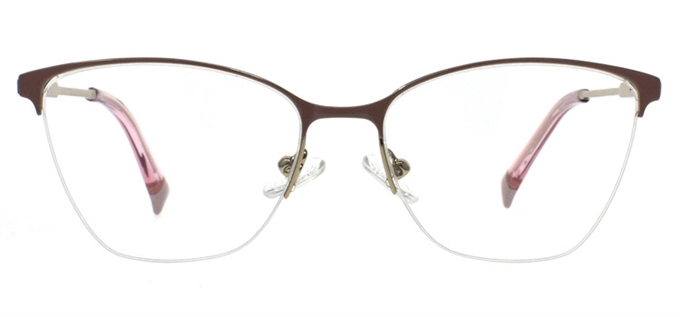 Picture of iLookGlasses OTTO NICOLLETTE DUSTY ROSE - RECTANGLE,METAL,OVAL,SEMI-RIM,fashion,office,everyday - prescription eyeglasses online Canada