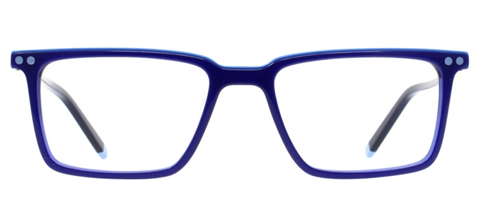 Picture of iLookGlasses DNA 9977 BLUE - PLASTIC,RECTANGLE,FULL-RIM,fashion,office,everyday - prescription eyeglasses online Canada
