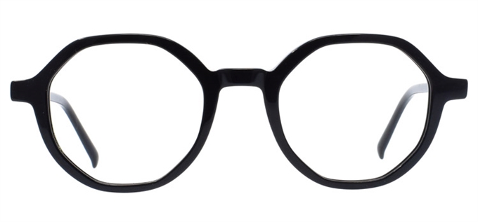Picture of iLookGlasses DNA 9979 BLACK - PLASTIC,OVAL,FULL-RIM,fashion,office,retro,everyday - prescription eyeglasses online Canada