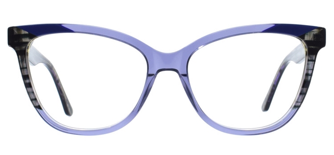 Picture of iLookGlasses DNA 2008 STEEL BLUE - PLASTIC,OVAL,FULL-RIM,fashion,office,everyday,CAT-EYE - prescription eyeglasses online Canada