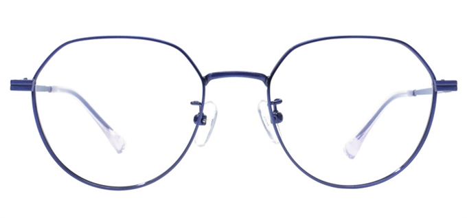 Picture of iLookGlasses OTTO PETRONILLA INDIGO - METAL,OVAL,FULL-RIM,fashion,classic,light weight,office,retro,everyday - prescription eyeglasses online Canada
