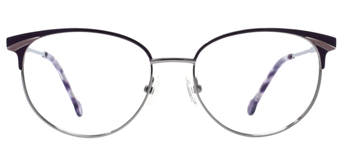 Picture of iLookGlasses OTTO DANIKA PURPLE - METAL,OVAL,ROUND,FULL-RIM,fashion,office,everyday - prescription eyeglasses online Canada