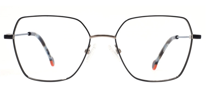 Picture of iLookGlasses OTTO NIKITA BLACK - RECTANGLE,METAL,FULL-RIM,fashion,light weight,office,everyday - prescription eyeglasses online Canada