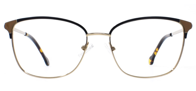 Picture of iLookGlasses OTTO ROCHELLE BLACK - METAL,OVAL,FULL-RIM,fashion,office,everyday - prescription eyeglasses online Canada