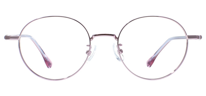 Picture of iLookGlasses OTTO ADLEY PINK - METAL,OVAL,ROUND,FULL-RIM,fashion,classic,light weight,office,retro,everyday - prescription eyeglasses online Canada