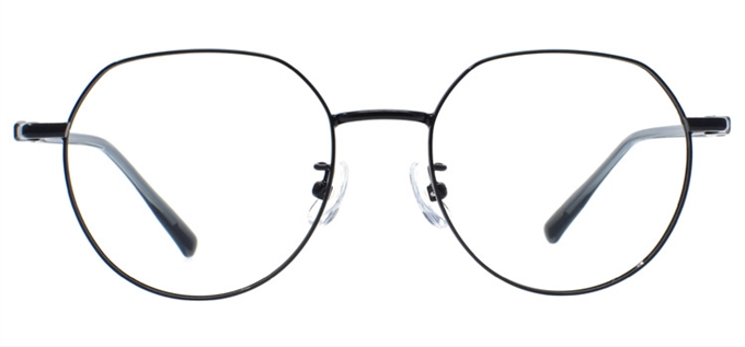 Picture of iLookGlasses OTTO KAVITA BLACK - METAL,OVAL,ROUND,FULL-RIM,fashion,classic,light weight,office,retro,everyday - prescription eyeglasses online Canada