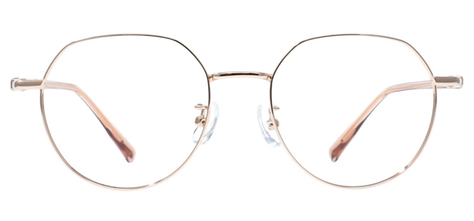 Picture of iLookGlasses OTTO KAVITA ROSE GOLD - METAL,OVAL,ROUND,FULL-RIM,fashion,classic,light weight,office,retro,everyday - prescription eyeglasses online Canada