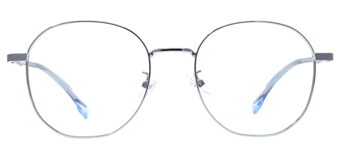 Picture of iLookGlasses OTTO ROGAN SILVER - METAL,OVAL,FULL-RIM,fashion,classic,light weight,office,retro,everyday - prescription eyeglasses online Canada