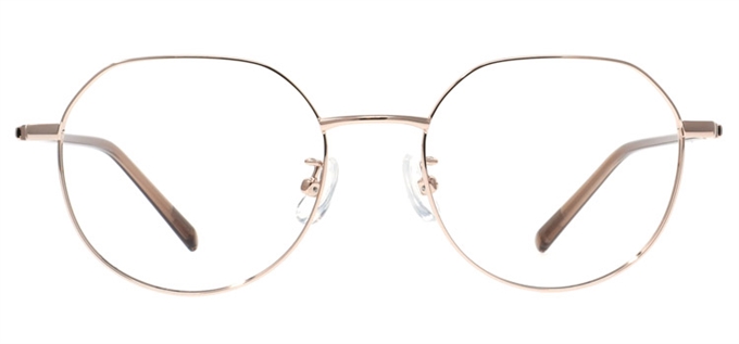 Picture of iLookGlasses OTTO GATLON ROSE GOLD - METAL,OVAL,ROUND,FULL-RIM,fashion,classic,light weight,office,retro,everyday - prescription eyeglasses online Canada