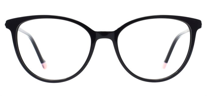 Picture of iLookGlasses DNA 2069 BLACK - PLASTIC,OVAL,FULL-RIM,fashion,office,everyday - prescription eyeglasses online Canada