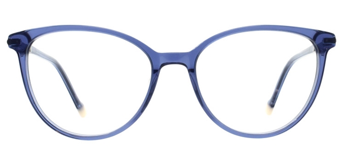 Picture of iLookGlasses DNA 2069 BLUE - PLASTIC,OVAL,FULL-RIM,fashion,office,everyday - prescription eyeglasses online Canada