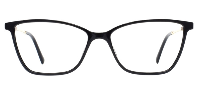 Picture of iLookGlasses DNA 2111 BLACK - PLASTIC,RECTANGLE,OVAL,FULL-RIM,fashion,light weight,office,everyday - prescription eyeglasses online Canada