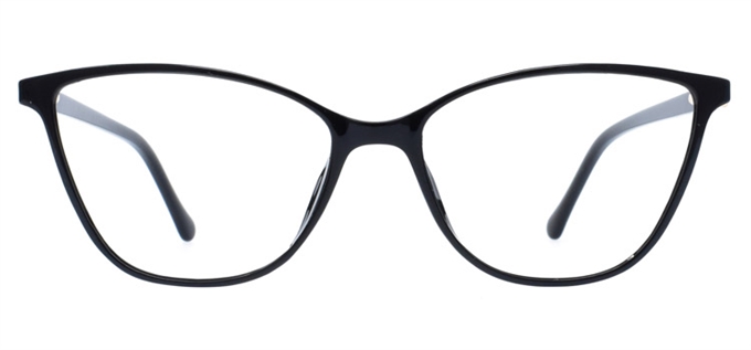Picture of iLookGlasses DNA 2138 BLACK - PLASTIC,OVAL,FULL-RIM,fashion,light weight,office,everyday,CAT-EYE - prescription eyeglasses online Canada