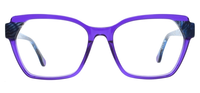 Picture of iLookGlasses DNA 2204 PURPLE / BLUE - PLASTIC,RECTANGLE,FULL-RIM,fashion,office,everyday - prescription eyeglasses online Canada