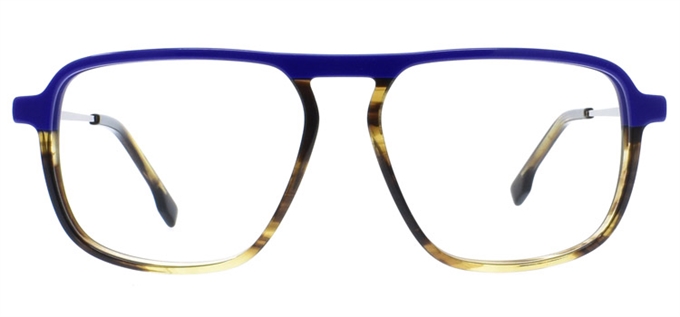 Picture of iLookGlasses DNA 2237 BLUE - PLASTIC,RECTANGLE,AVIATOR,FULL-RIM,fashion,office,retro,everyday - prescription eyeglasses online Canada