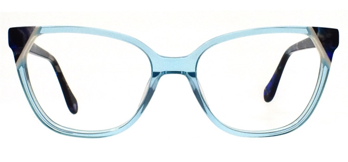 Picture of iLookGlasses DNA 2239 BLUE - PLASTIC,RECTANGLE,OVAL,FULL-RIM,fashion,office,everyday,CAT-EYE - prescription eyeglasses online Canada