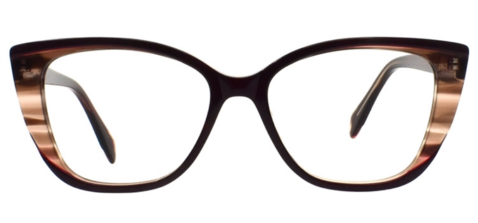 Picture of iLookGlasses DNA 2242 BURGUNDY / BROWN - PLASTIC,RECTANGLE,OVAL,FULL-RIM,fashion,office,everyday - prescription eyeglasses online Canada