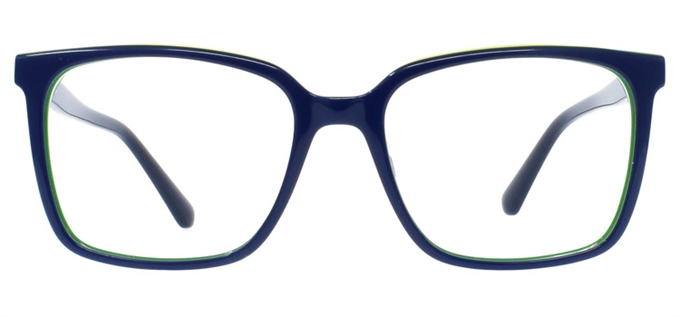 Picture of iLookGlasses DNA 2263 NAVY - PLASTIC,RECTANGLE,FULL-RIM,fashion,office,everyday - prescription eyeglasses online Canada