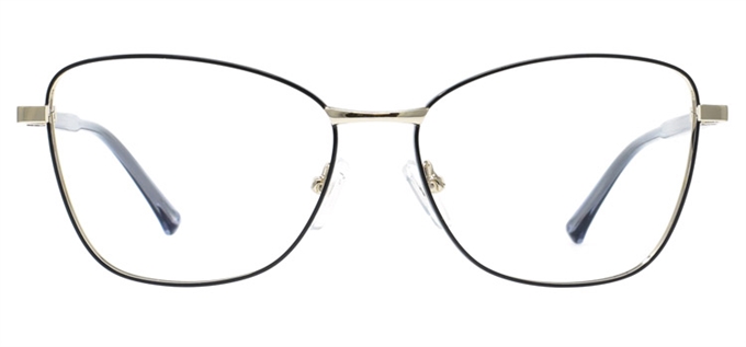 Picture of iLookGlasses OTTO ESTI BLACK - METAL,OVAL,FULL-RIM,fashion,classic,light weight,office,everyday - prescription eyeglasses online Canada