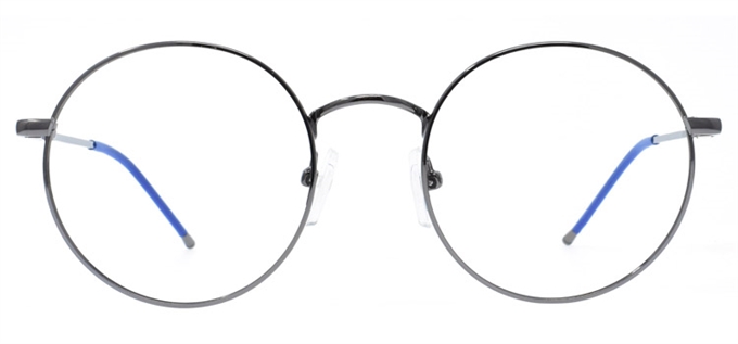Picture of iLookGlasses OTTO MILTON GREY - METAL,OVAL,ROUND,FULL-RIM,fashion,classic,light weight,office,retro,everyday - prescription eyeglasses online Canada