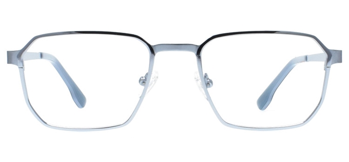 Picture of iLookGlasses MOMENTUM 7296 BRUSHED SILVER - RECTANGLE,METAL,FULL-RIM,fashion,office,everyday - prescription eyeglasses online Canada